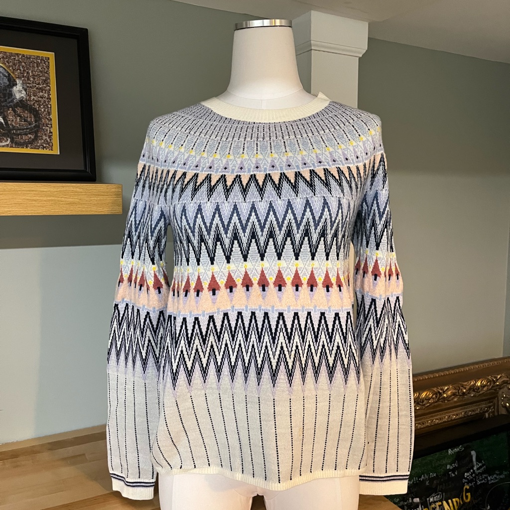 Anthropologie Brand Fair Isle Knit Sweater  Size Xs